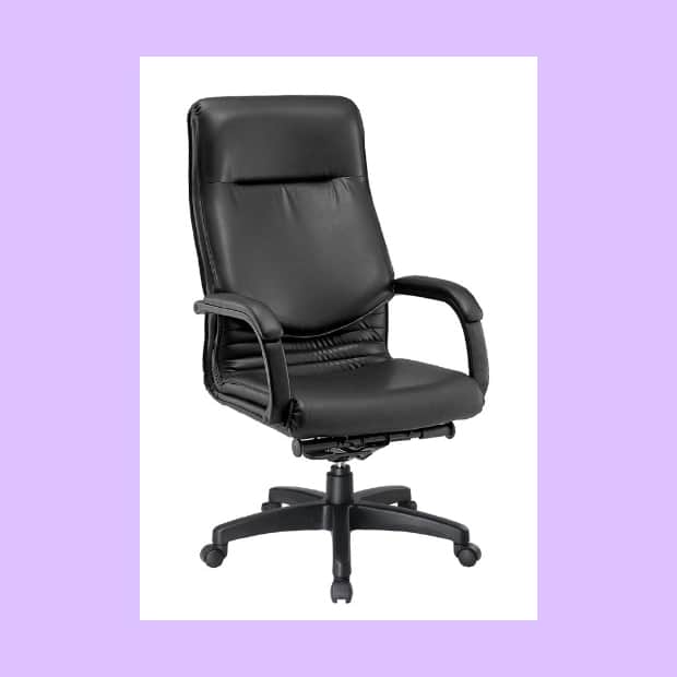 漢克高背黑透氣皮椅