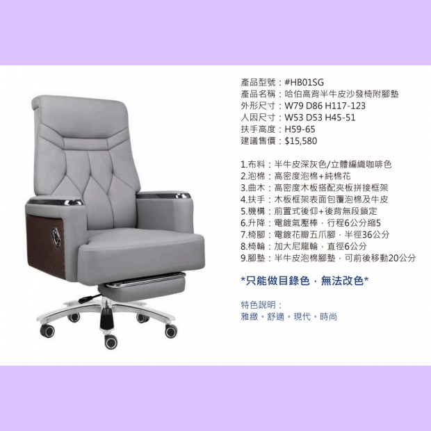 HB01SG 哈伯高背半牛皮沙發椅附腳墊2.jpg