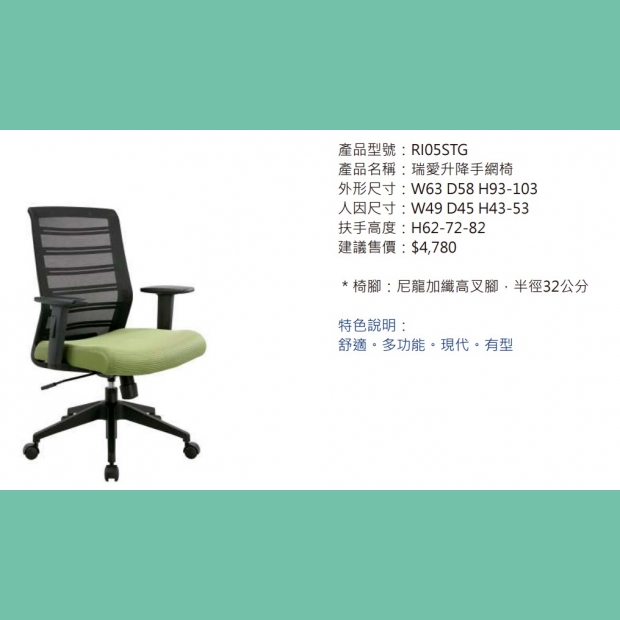 RI05STG 瑞愛升降手網椅.jpg