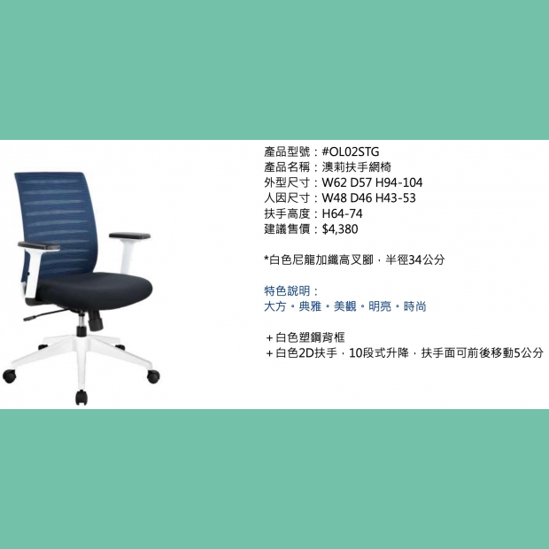 OL02STG 澳莉白框扶手網椅.jpg