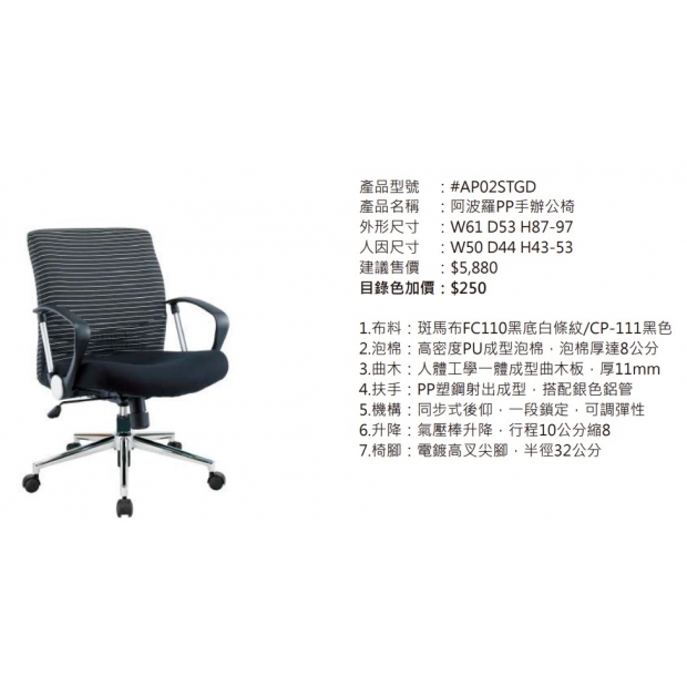 AP02STGD 阿波羅PP手辦公椅2.jpg