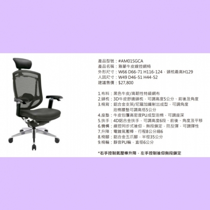 AM01SGCA 雅蒙牛皮線控網椅.jpg AM01SGCA 雅蒙牛皮線控網椅.jpg