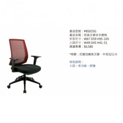 BS02SG 班森主管扶手網椅2.jpg